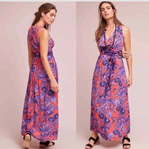 Anthropologie Maeve Macie floral print maxi dress